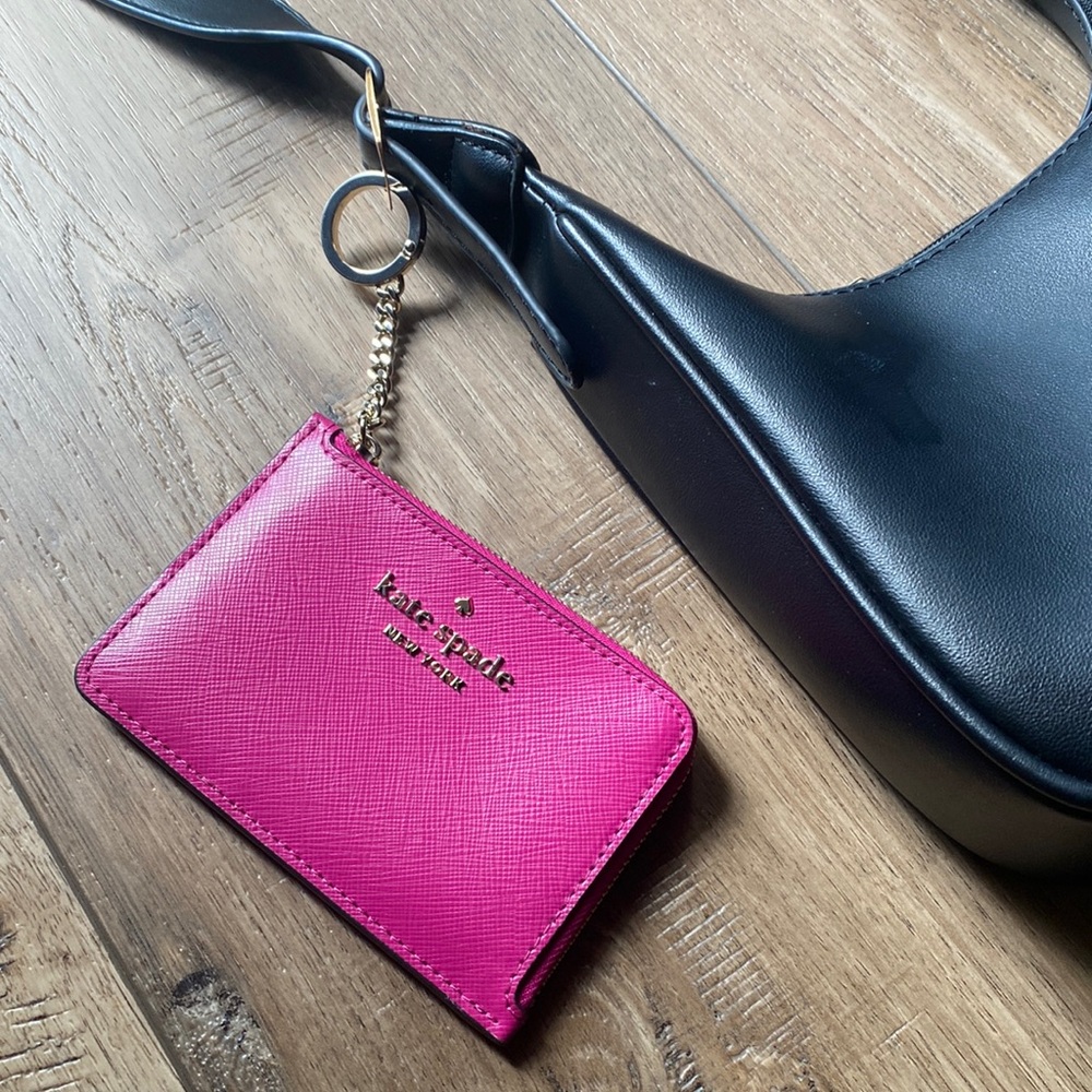 Kate Spade Fuchsia Card Holder with Keychain